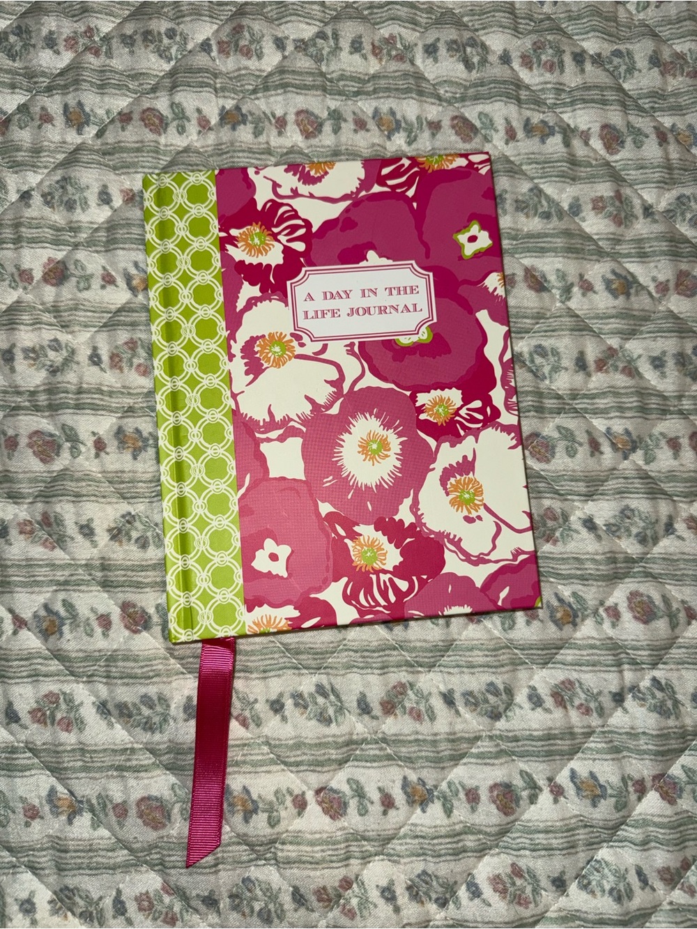 Pink and Green Lilly Pulitzer Hardcover A Day In The Life Journal